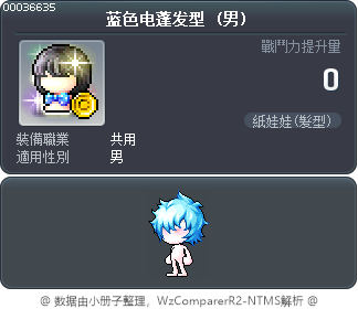 蓝色电蓬发型 Tooltip