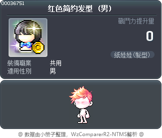 红色简约发型 Tooltip