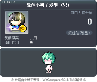绿色小狮子发型 Tooltip