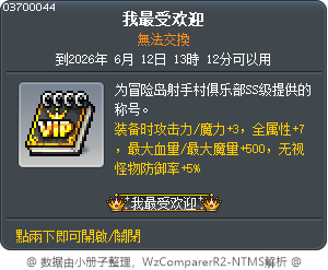 我最紅 Tooltip