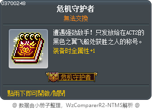 危机守护者 Tooltip