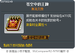 苍空中的王牌 Tooltip