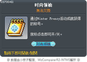 时尚领袖 Tooltip