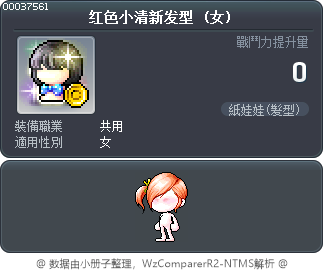 红色小清新发型 Tooltip