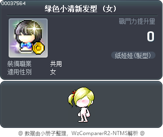 绿色小清新发型 Tooltip