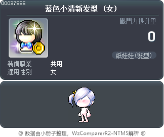 蓝色小清新发型 Tooltip