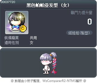 黑色帕帕亚发型 Tooltip