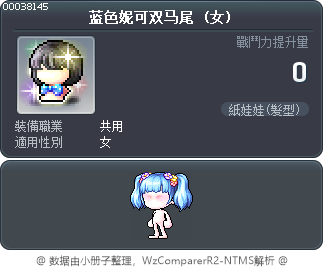 蓝色妮可双马尾 Tooltip