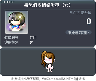 褐色俏皮妞妞发型 Tooltip