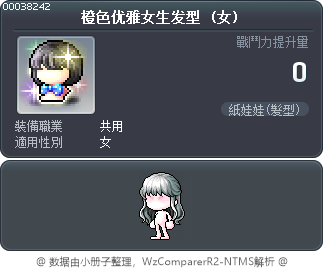橙色优雅女生发型 Tooltip