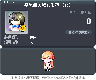 橙色甜美淑女发型 Tooltip