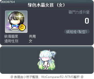 绿色水晶女孩 Tooltip