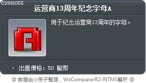 运营商13周年纪念字母A Tooltip