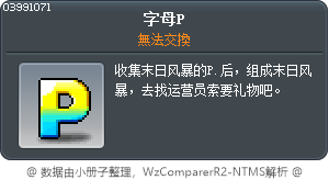 字母P Tooltip