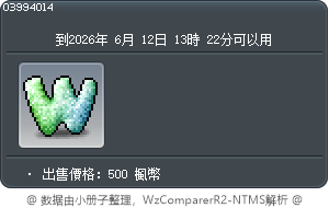 餅乾字母 W Tooltip
