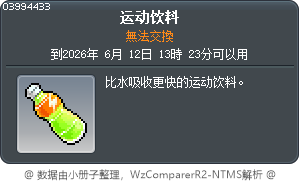 運動飲料 Tooltip