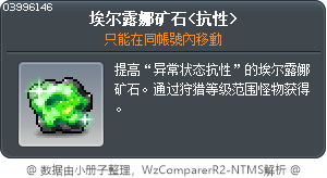 埃尔露娜矿石<抗性> Tooltip