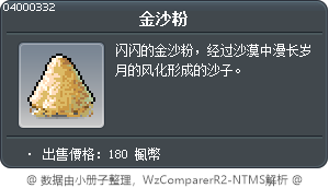 金沙粉 Tooltip