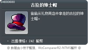 古拉的绅士帽 Tooltip
