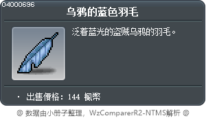 乌鸦的蓝色羽毛 Tooltip