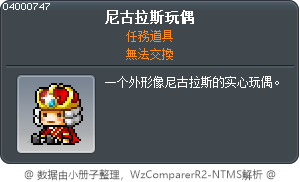 尼古拉斯玩偶 Tooltip