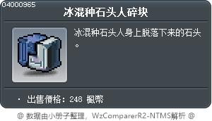 冰混种石头人碎块 Tooltip