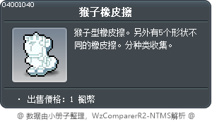 猴子橡皮擦 Tooltip
