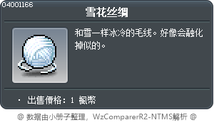 白雪絲綢 Tooltip