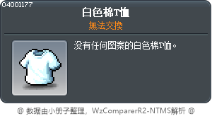 白色棉T恤 Tooltip