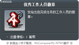 优秀工作人员徽章 Tooltip
