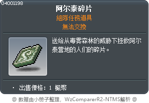 亞泰爾碎片 Tooltip