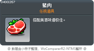 猪肉 Tooltip