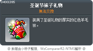 聖誕襪子禮物 Tooltip