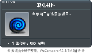 混乱材料 Tooltip