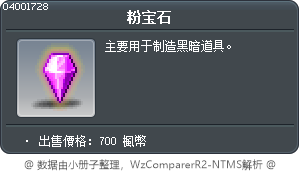 粉宝石 Tooltip