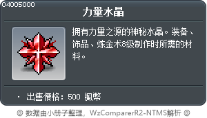 力量水晶 Tooltip