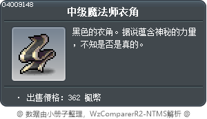 中级魔法师衣角 Tooltip