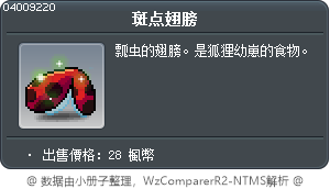 斑点翅膀 Tooltip