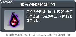 被污染的妖怪副产物 Tooltip