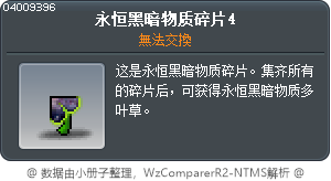 永恒黑暗物质碎片4 Tooltip