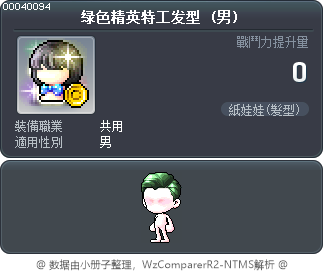 绿色精英特工发型 Tooltip