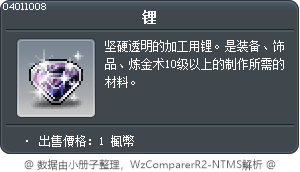 锂 Tooltip