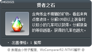 贤者之石 Tooltip