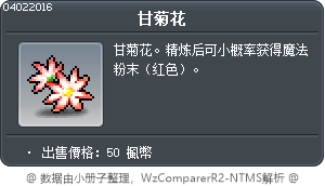 甘菊花 Tooltip