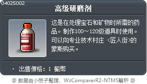 高级研磨剂 Tooltip
