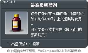 最高级研磨剂 Tooltip