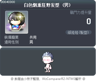 白色烟熏狂野发型 Tooltip