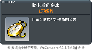 Lucas's Gold Watch Tooltip