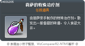 莉萨的特殊治疗剂 Tooltip