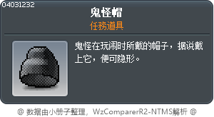 鬼怪帽 Tooltip